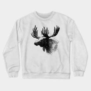 Vintage Elk Sketch Crewneck Sweatshirt